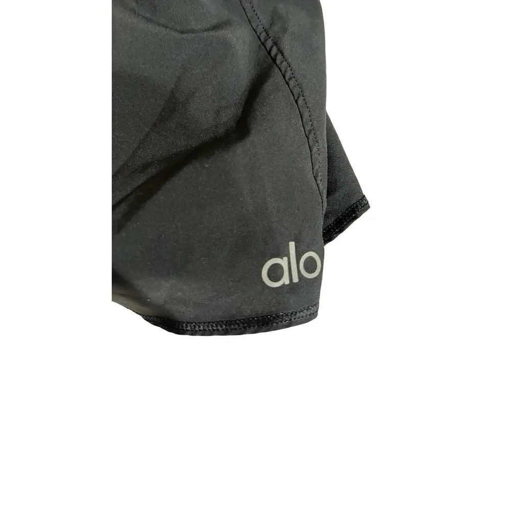 ALO Yoga Match Point Shorts Women’s Size 6 Black Running Athletic Lined